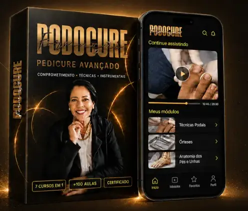 Formação Podocure com mais de 100 aulas e acesso pelo celular